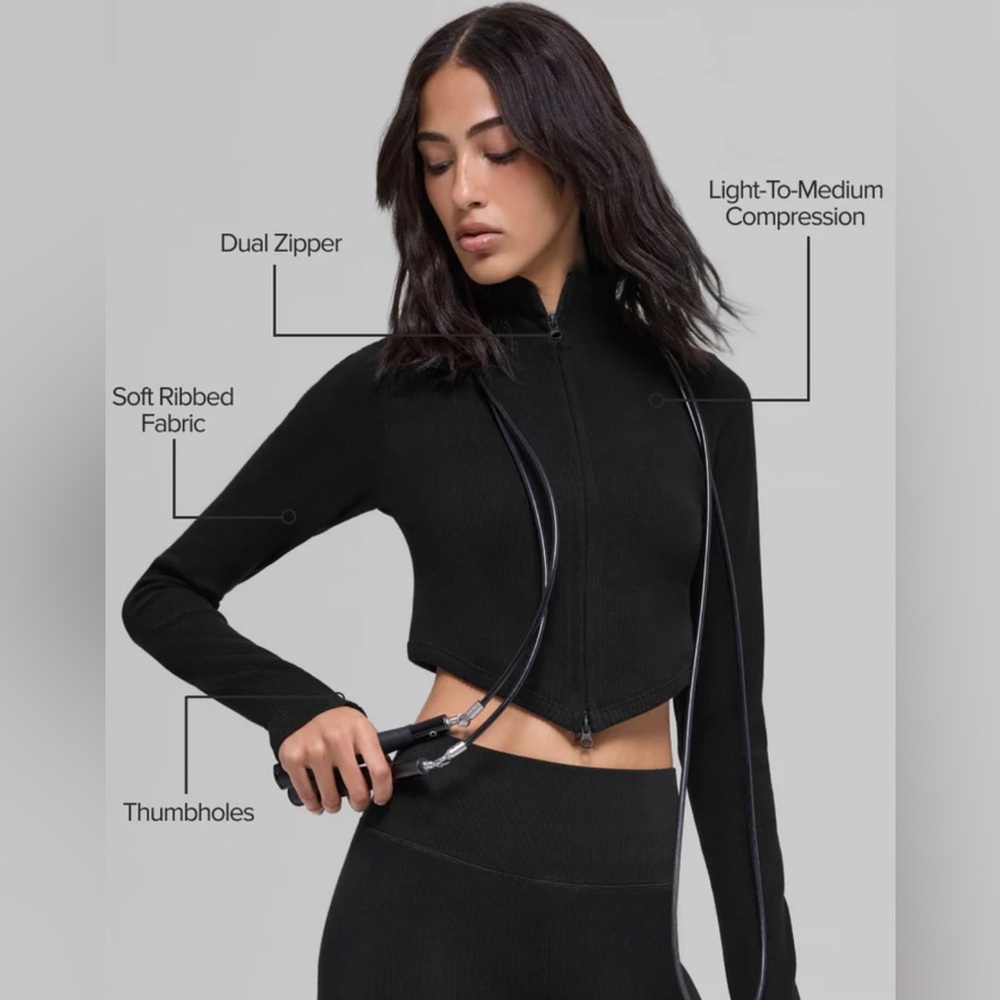 ALO Yoga Seamless Two Tone Rib Jacket
